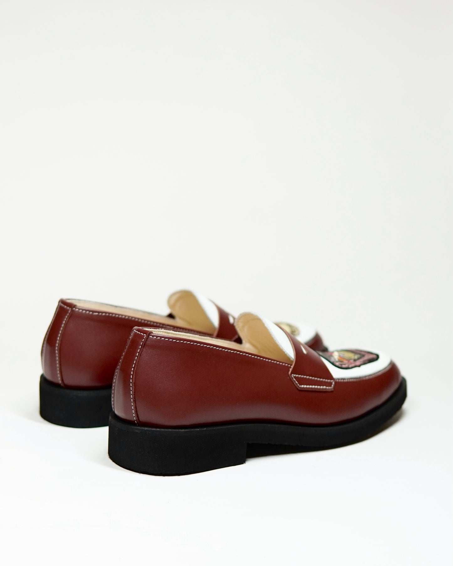 Dára Bills Auburn + White Penny Loafer - Pre Order