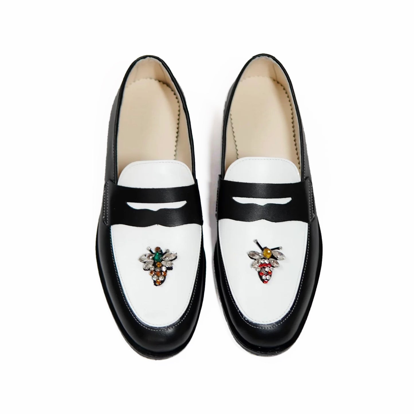 Dára Rhinestones Bee penny loafers