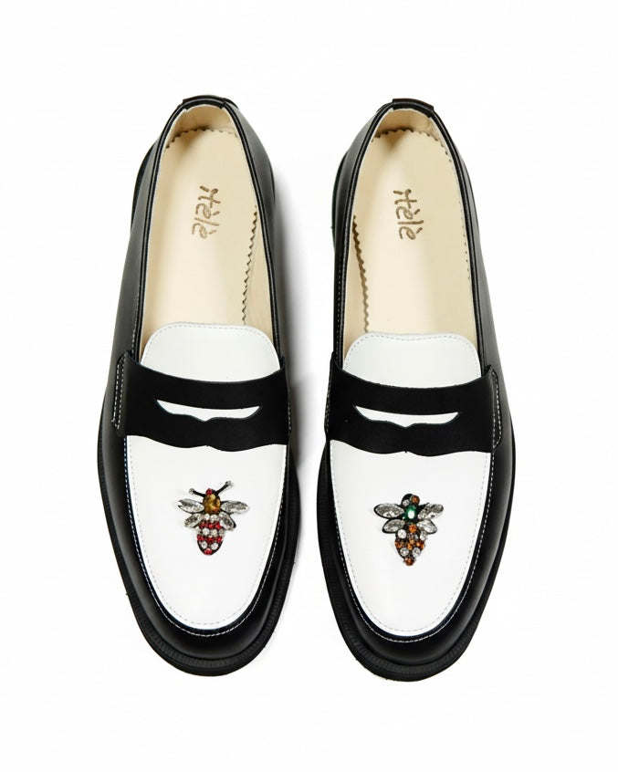 Dára Rhinestones Bee penny loafers