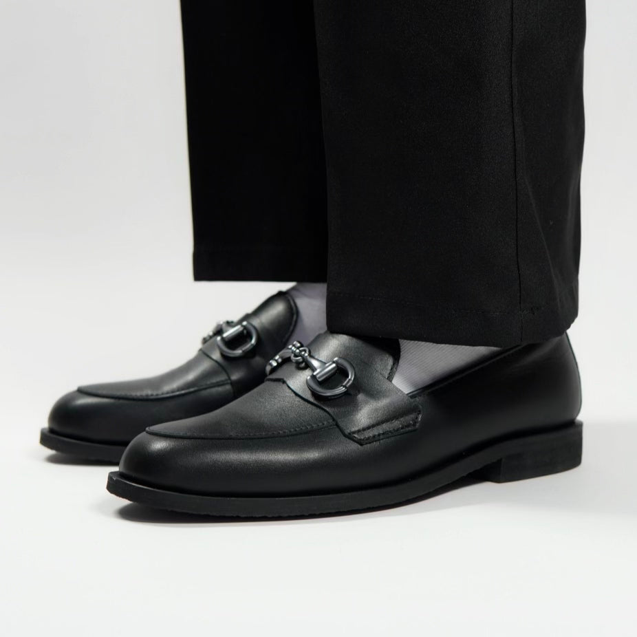 Dára black horsebit loafers