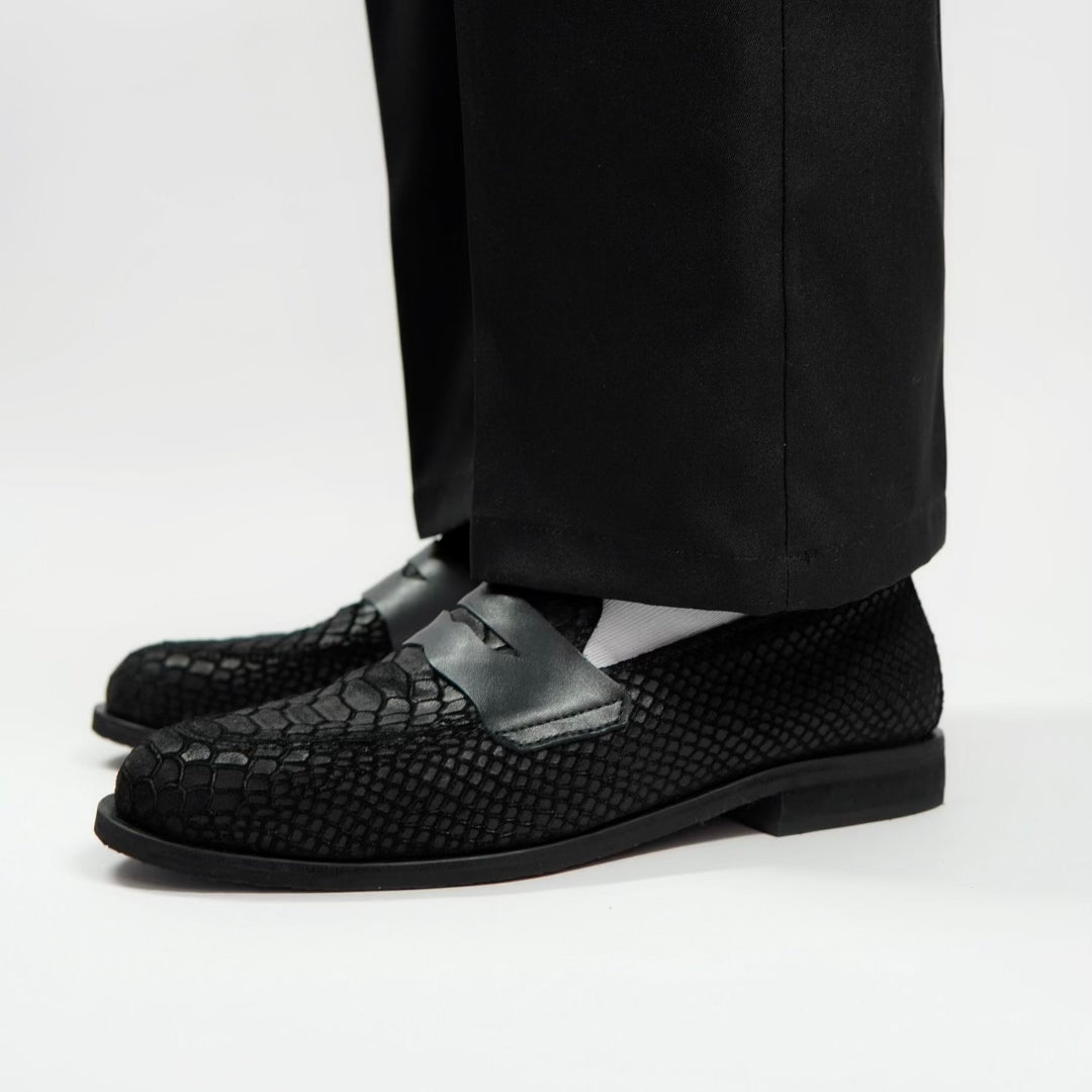 Dára pythxn penny loafers