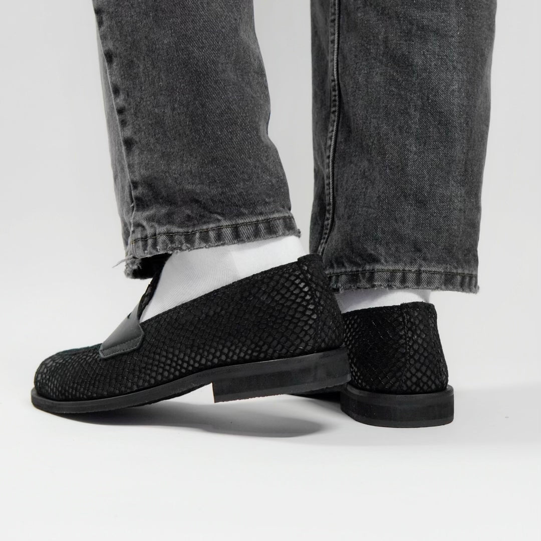 Dára pythxn penny loafers