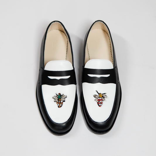 Dára Rhinestones Bee penny loafers