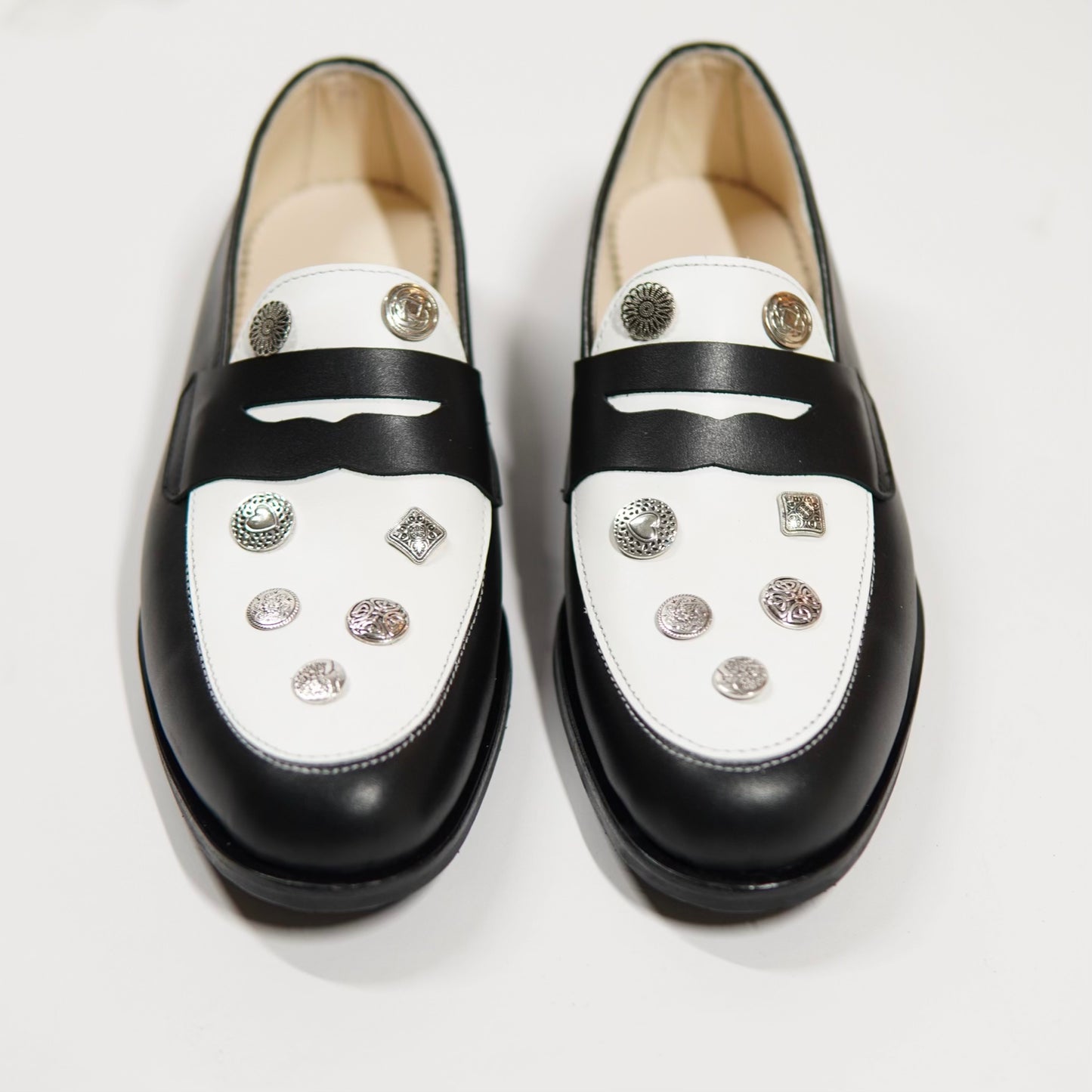 Dára Alloy Buttons penny loafers