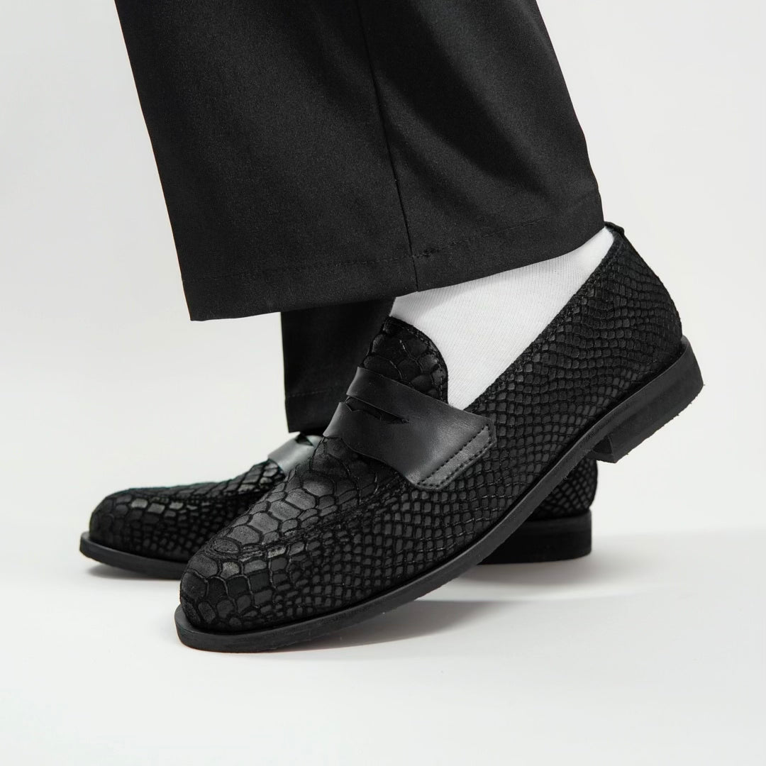 Dára pythxn penny loafers