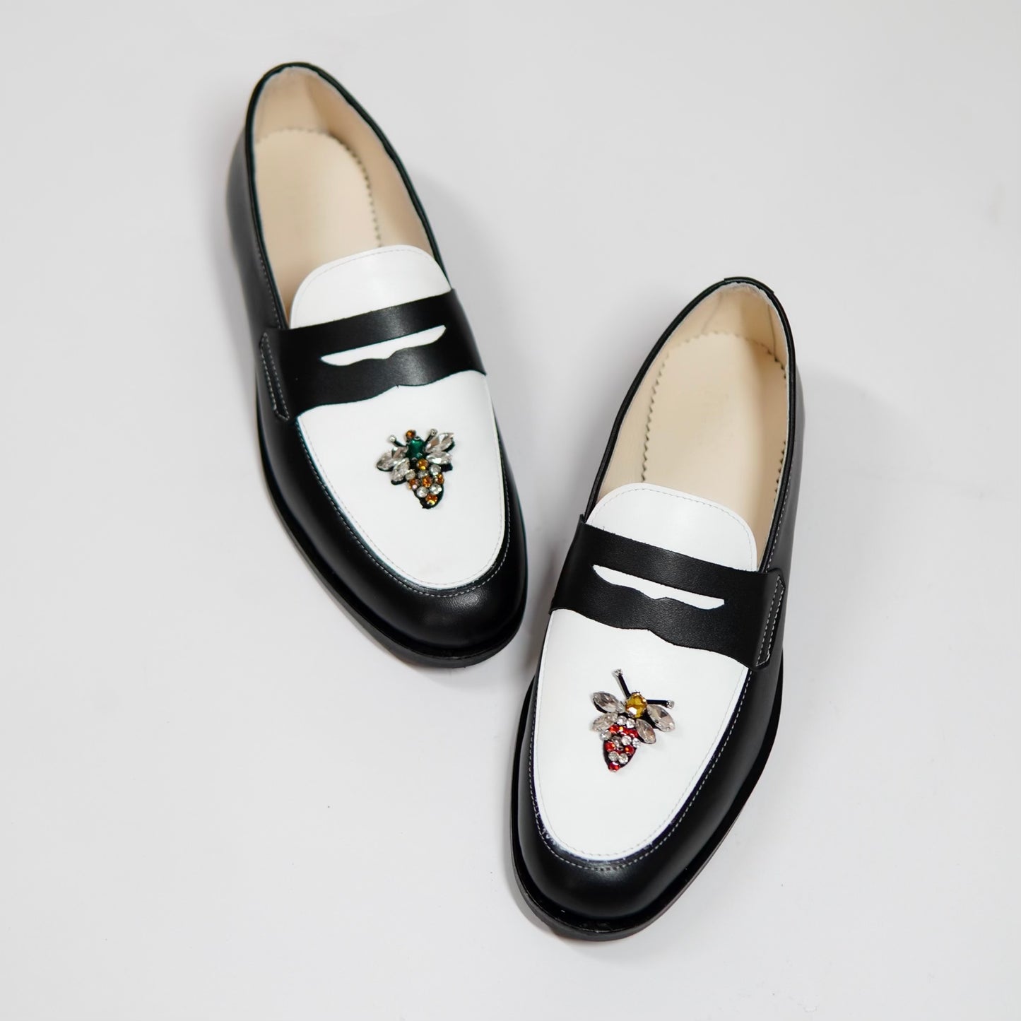 Dára Rhinestones Bee penny loafers