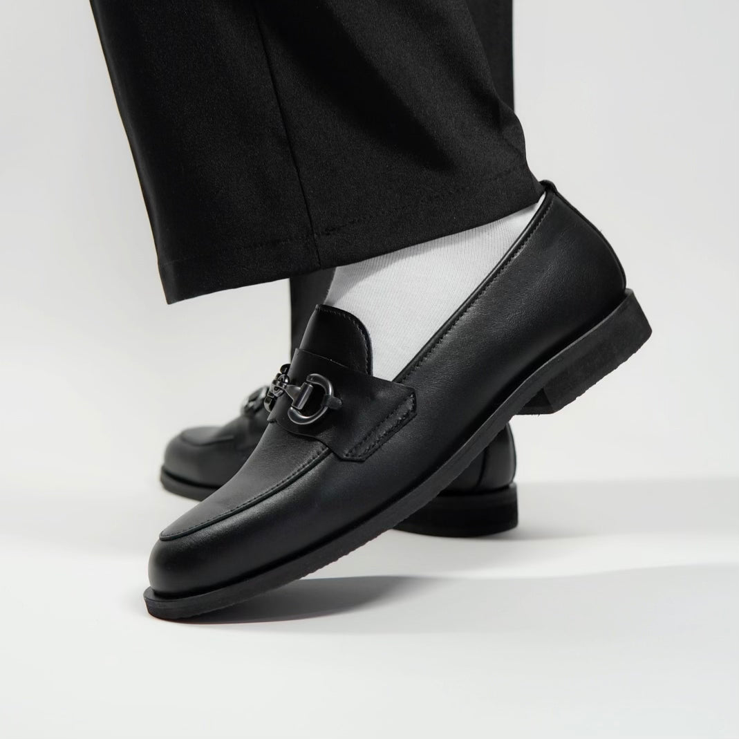 Dára black horsebit loafers