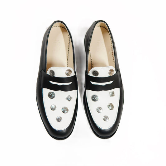 Dára Alloy Buttons penny loafers
