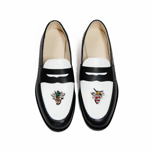Dára Rhinestones Bee penny loafers