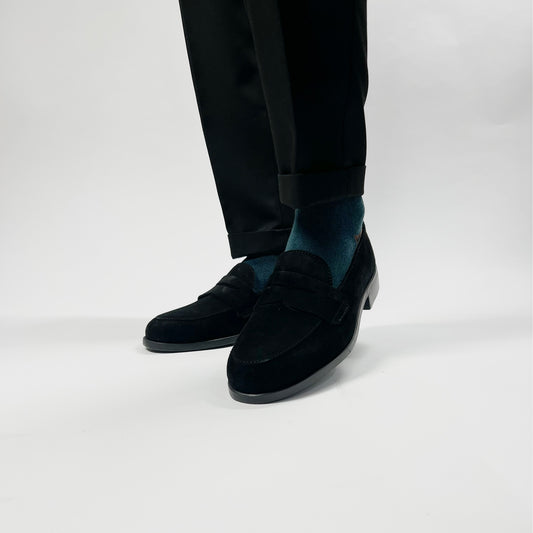 TADÉ black penny loafer