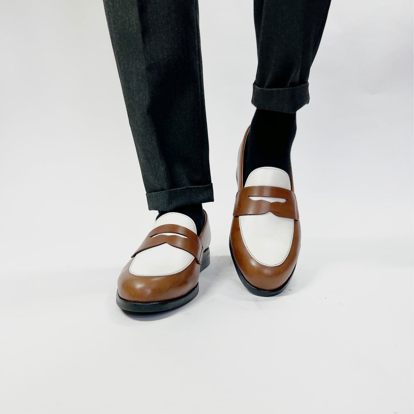 JÀCK brown & white loafer